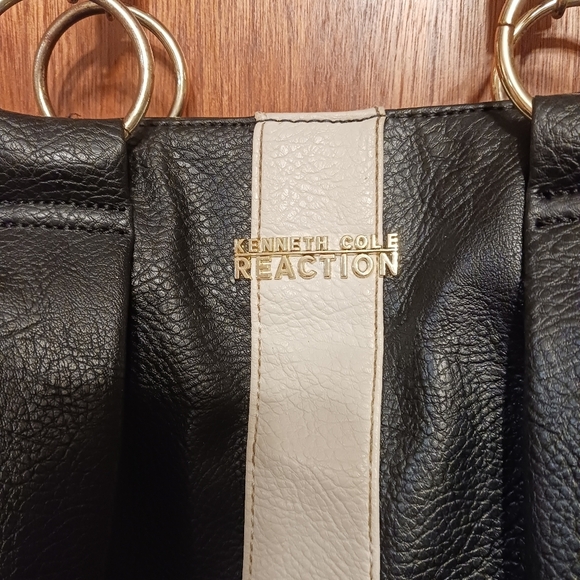 Kenneth Cole Reaction Black & White Oversized Hand Bag Purse Vintage Y2K STYLE - Picture 5 of 6